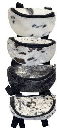 Hair on Cowhide Saddle Pouch Horse
