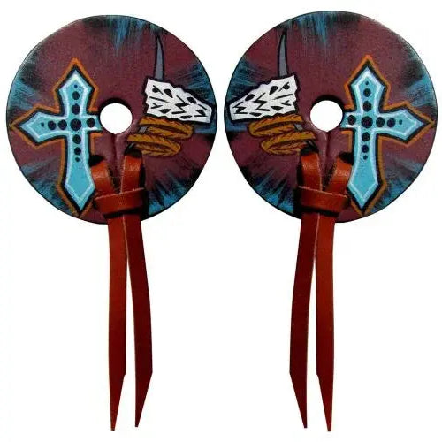 Horse Bit Guards Variety of Colors and patterns distressed skull and cross design Horse