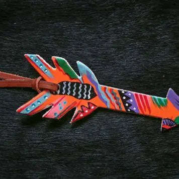 Hand painted Saddle Arrow Charm Horse