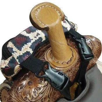 Snake Print Insulated Nylon Saddle Pouch Horse