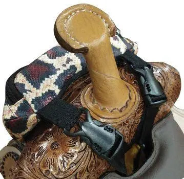 Snake Print Insulated Nylon Saddle Pouch Horse