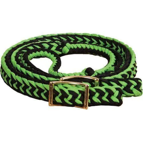 Braided Barrel Reins 8' - Multiple Color Options. Horse