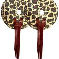 Leather bit guards with snakeskin design Horse Tack