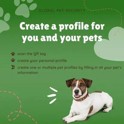 PET ID TAG Global Pet Security QR code Dog