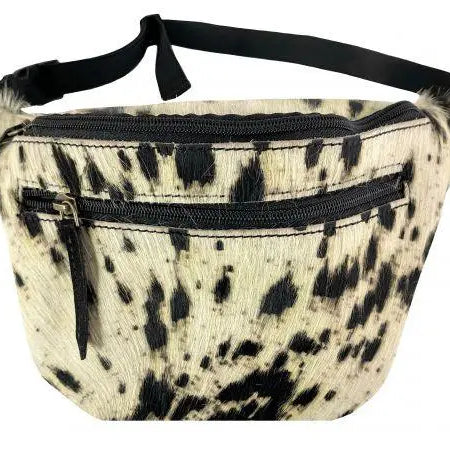 Hip Pack (Fanny Pack) Bag with Hair on Cowhide design