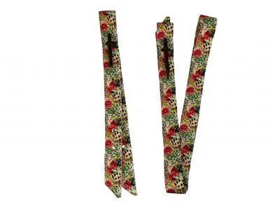 Premium Quality Floral Print Nylon tie strap and Off Billet set. Horse