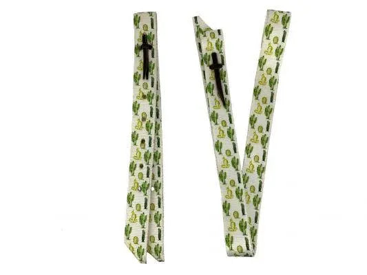 Premium Quality Cactus Print Nylon tie strap and Off Billet set Horse