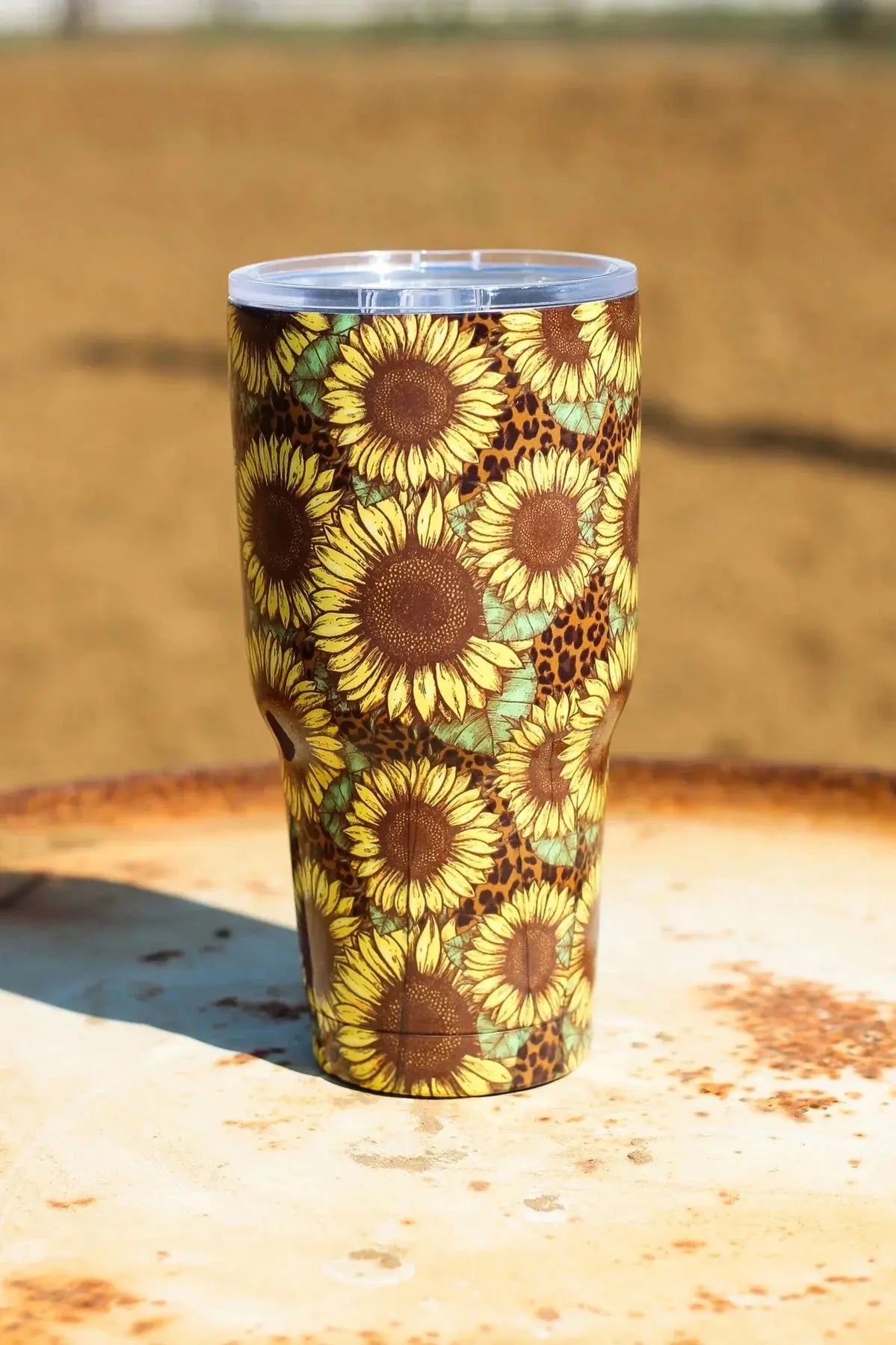Patterned Tumblers Sunflower Leopard Tumbler