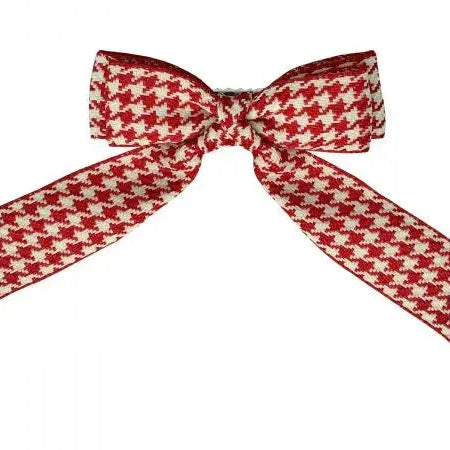 Red and White Pattern Christmas Bow Horse Tack
