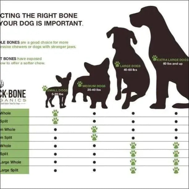 Buck Bone Organics Split Elk Antler Dog Chew - Multiple Sizes Dog