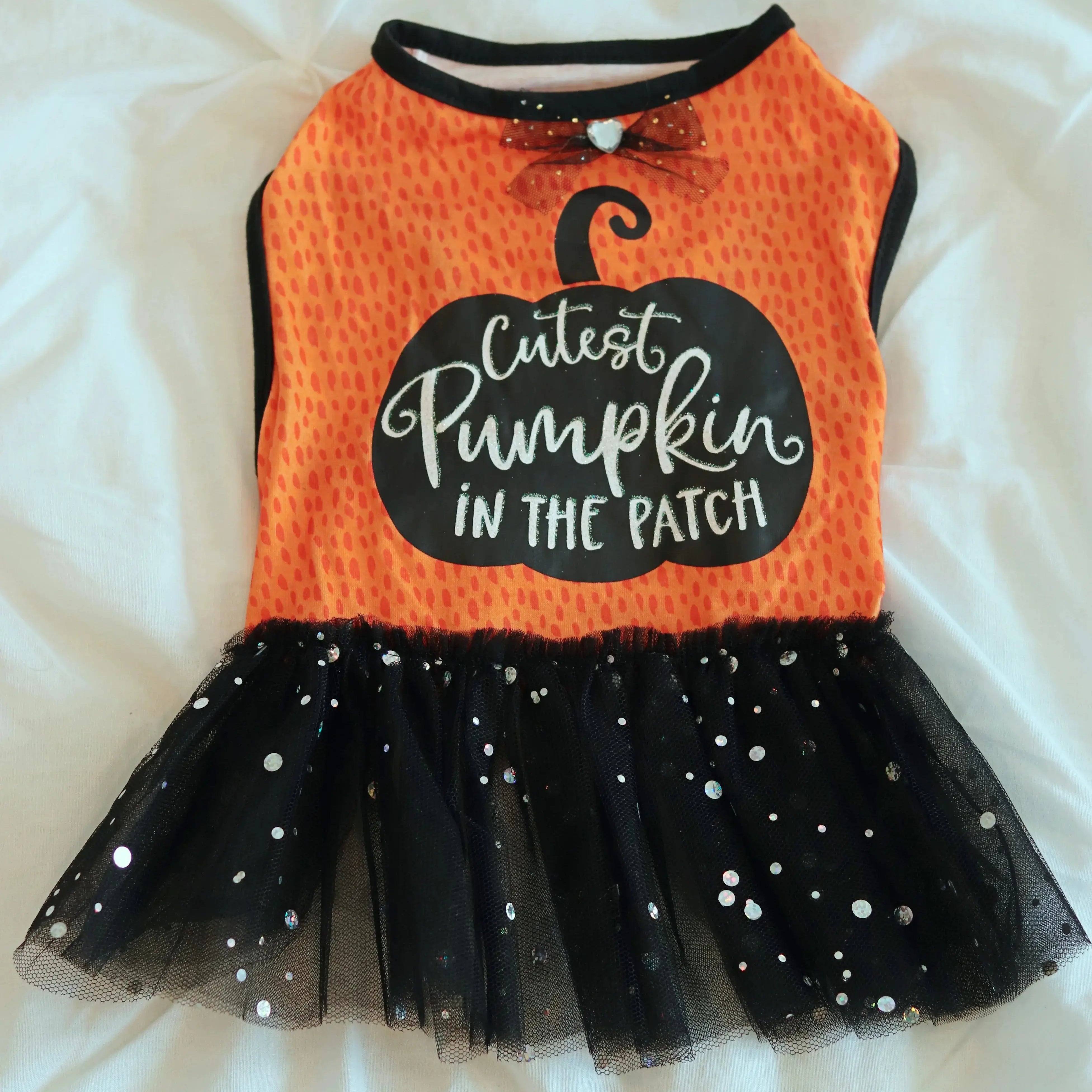 Halloween Pet Dress Cutest Pumpkin in the Patch Medium Dog