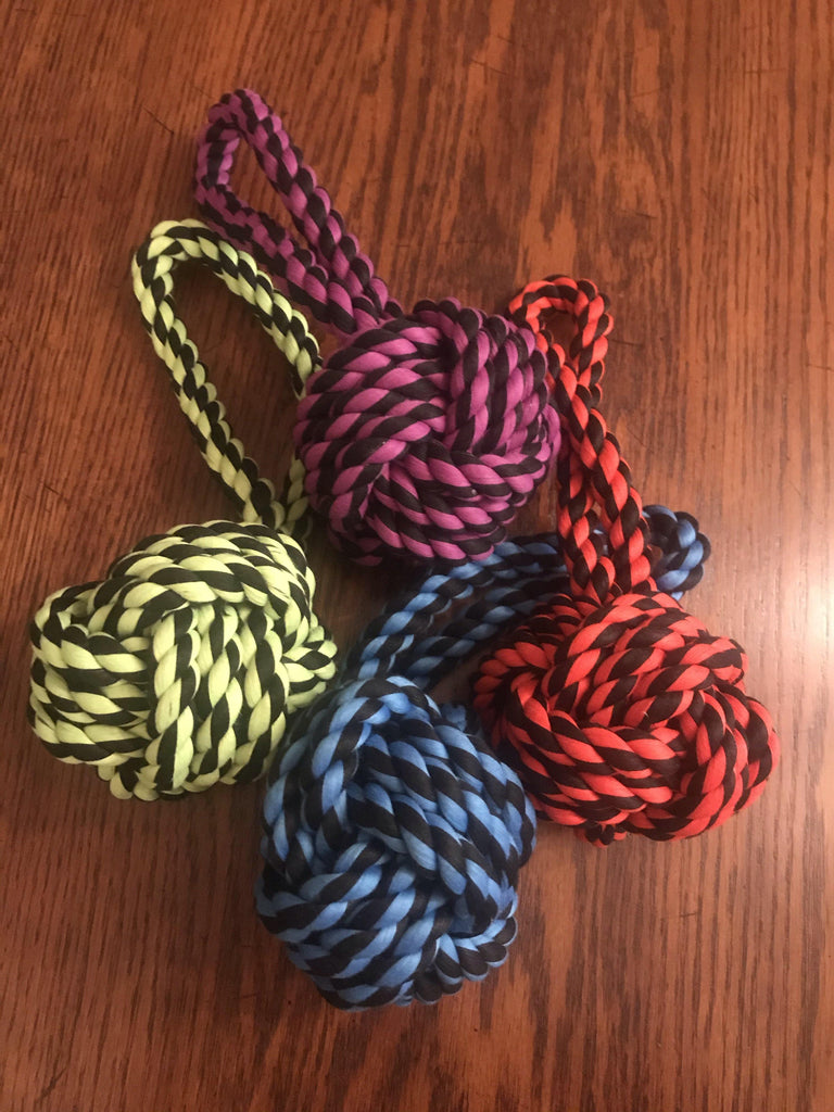 KP Pet Supply Twisted Large Knot Rope Dog Toy Rope Toy - Blue, Pink, and Green - KP Pet Supply