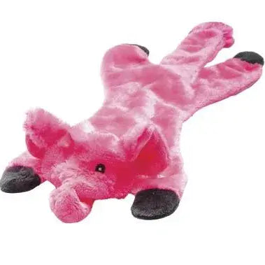 Stuffing Free Dog Toy with Squeaker - Pink, Green, and Gray, Red, Yellow Pink elephant Dog