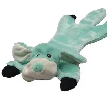 Stuffing Free Dog Toy with Squeaker - Pink, Green, and Gray, Red, Yellow Bunny Dog
