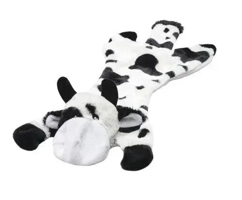 Stuffing Free Dog Toy with Squeaker - Pink, Green, and Gray, Red, Yellow Cow Dog