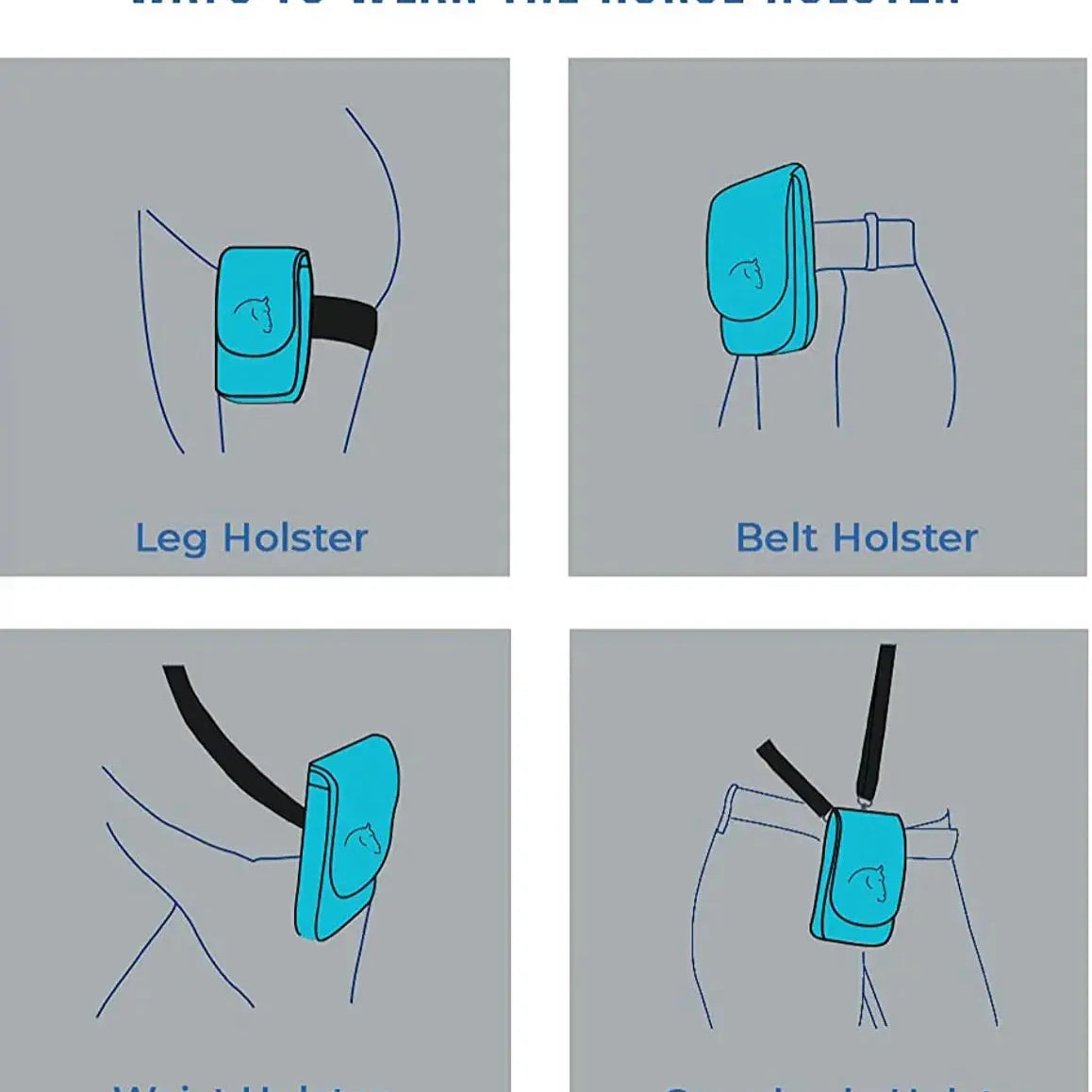 Blue Horse Holster with black strap product display