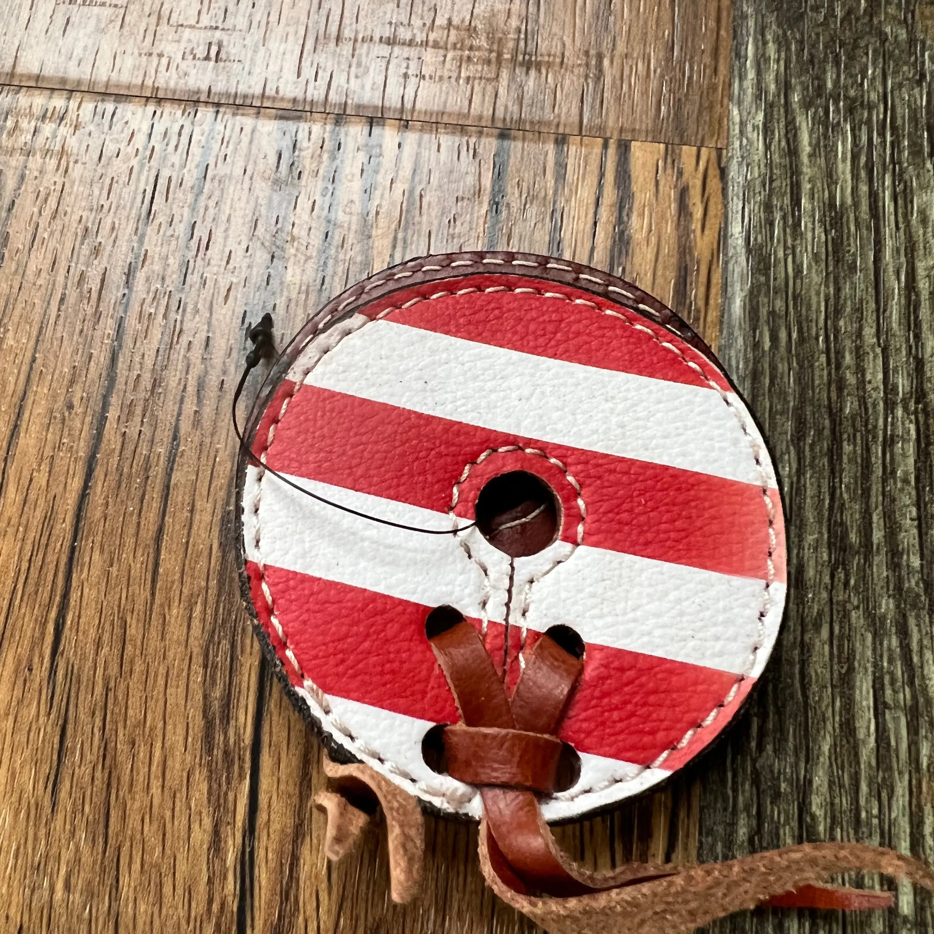 Red & White Striped Bit Guards Horse Tack