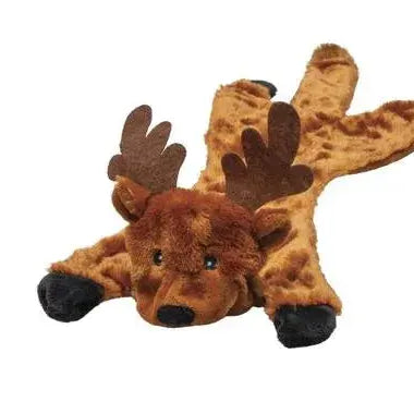 Stuffing Free Dog Toy with Squeaker - Pink, Green, and Gray, Red, Yellow Deer Dog
