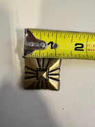 Gold Tone pyramid embossed shape concho with Screw- size