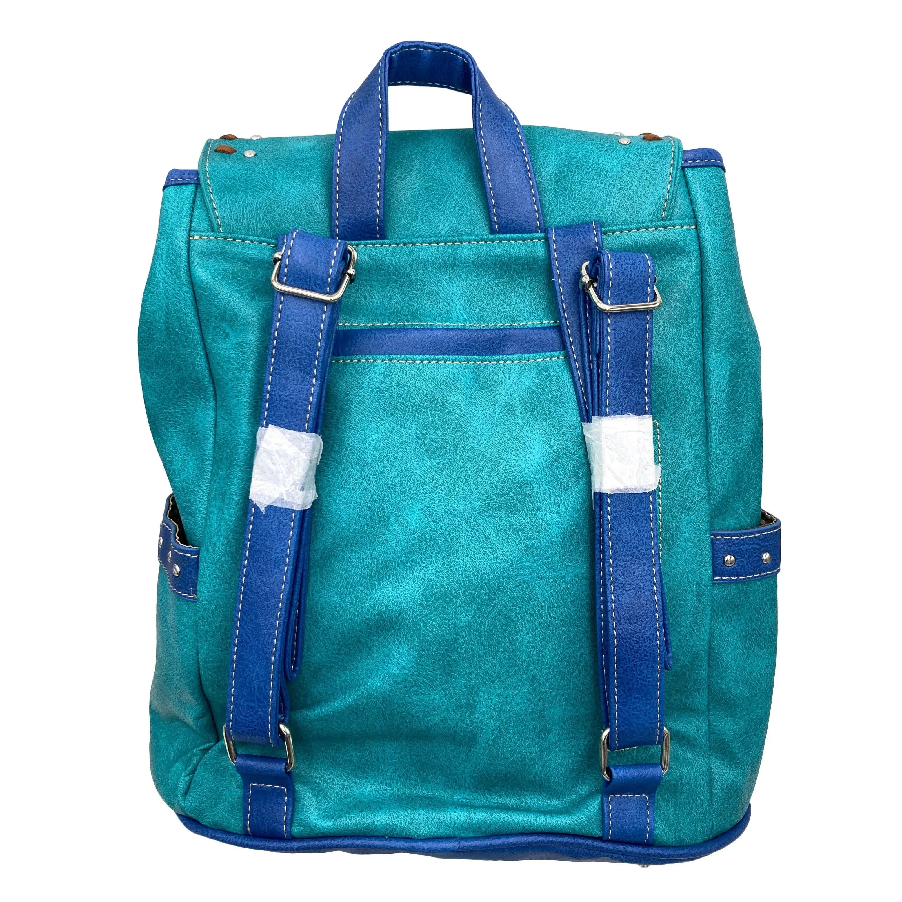 Women's Embroidered Horse Western Leather Backpack handbag