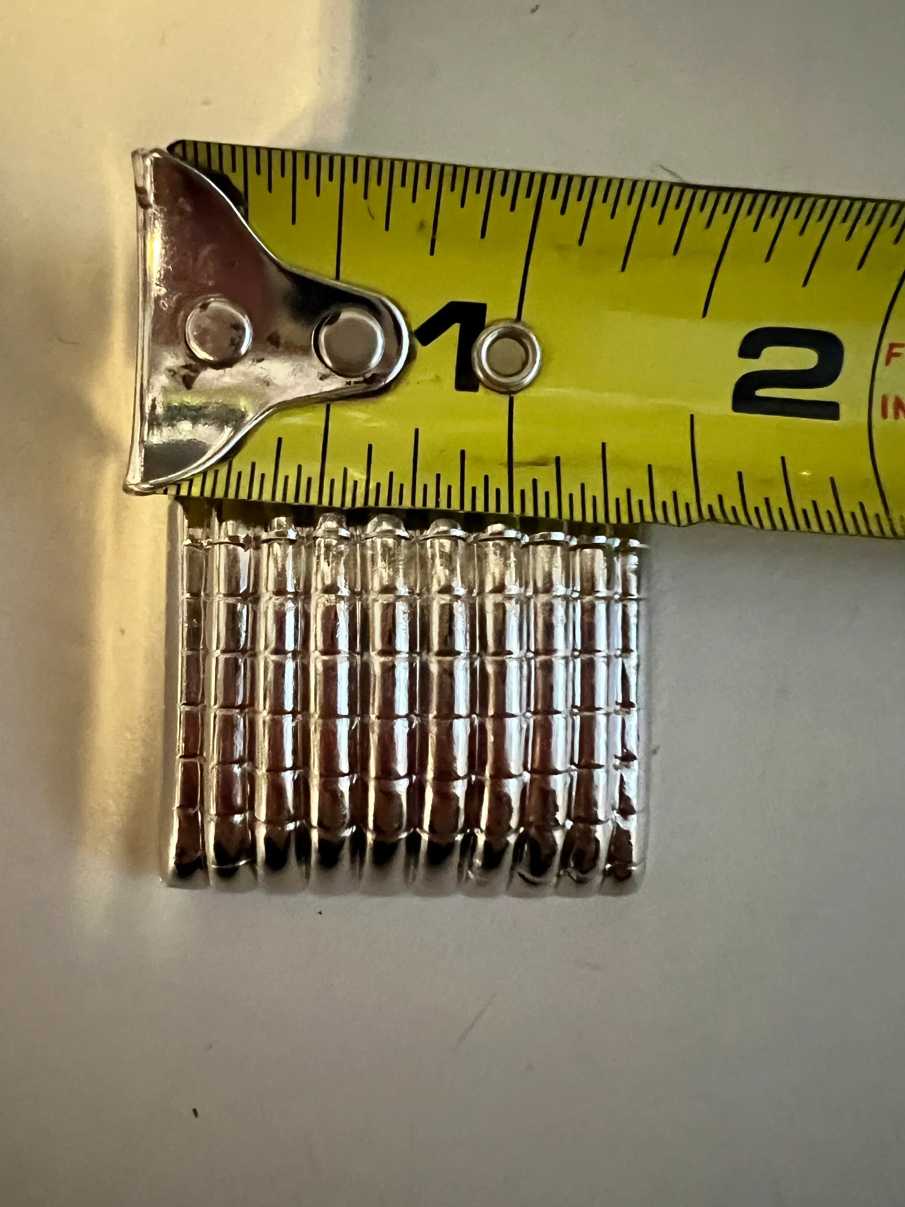 Silver weave square concho with screw