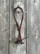 Oiled Harness Split Ear Headstall With Heritage Steer Buckle Horse