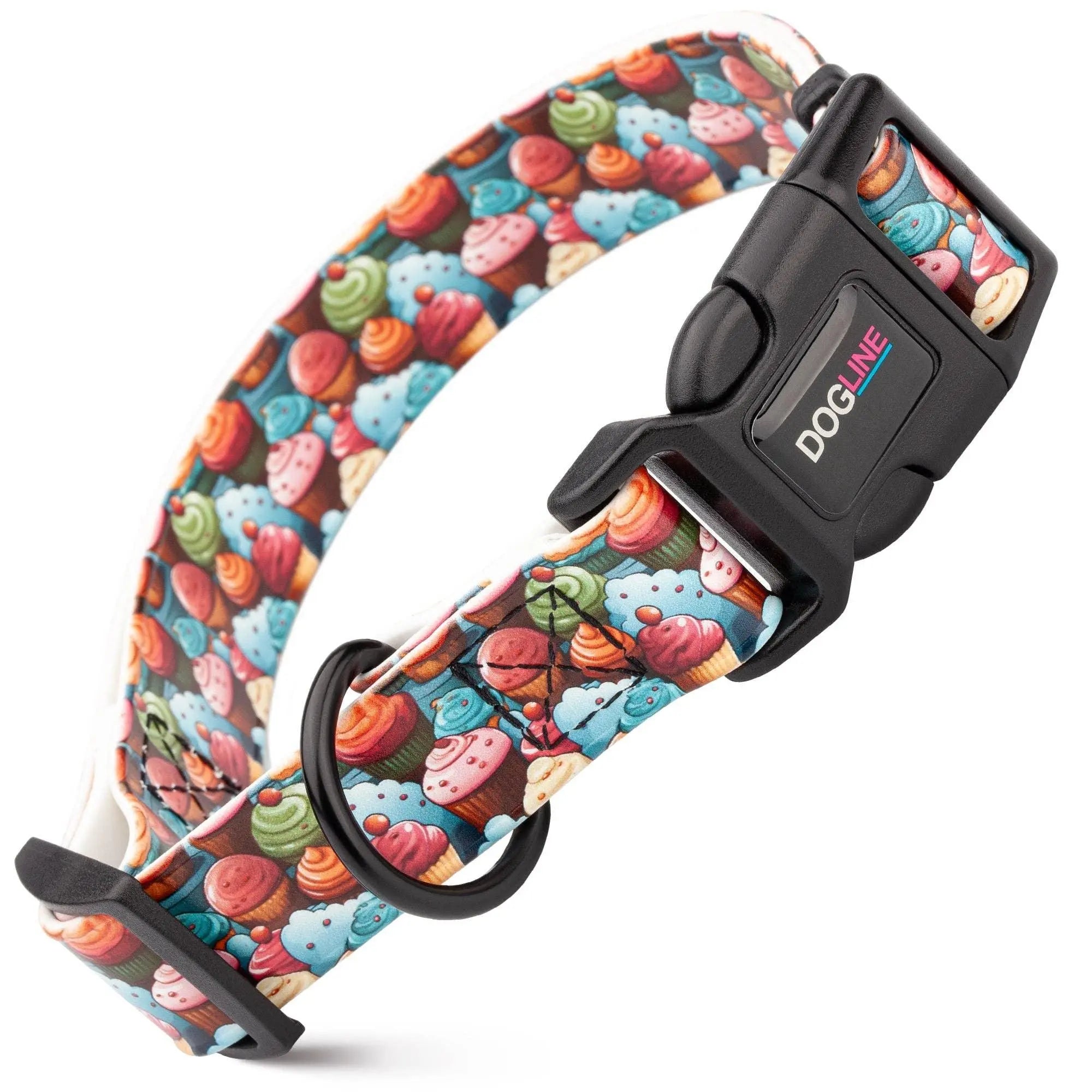 Dogline Biothane Printed Dog Collar with Quick Release Buckle Dog