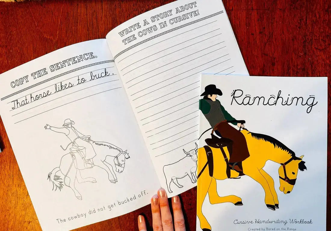 Ranching: Cursive Handwriting Workbook  inside