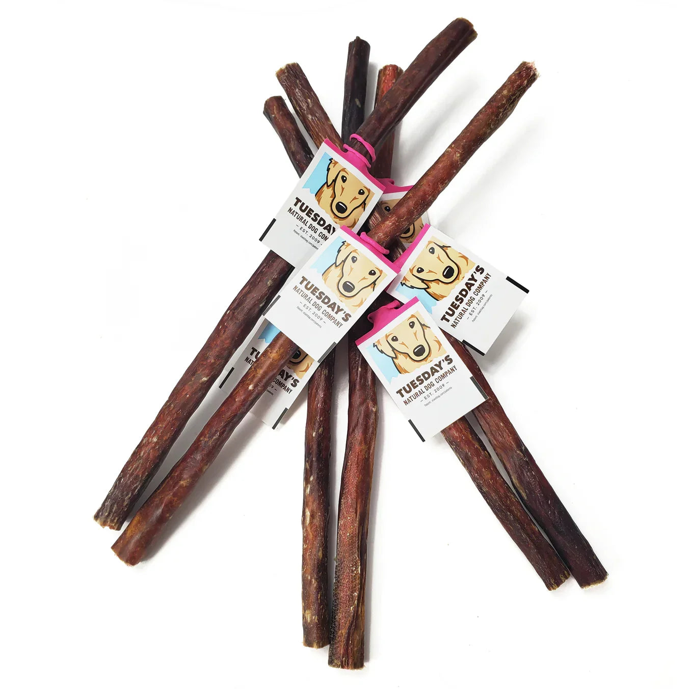 12-inch Pork Chewy Bulls from Tuesdays Natural Dog Company