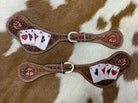 Rider's Luck Ladies Tooled Leather Spur Straps Horse