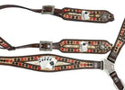'Royal Flush' One Ear Headstall and Breast Collar Set Horse Tack
