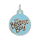 Personalized Dog ID Tag QR Code - The Bestest Boy: Engraved QR Code / Large 1.25"