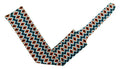 Teal and White Southwest Lycra printed slip-on tail bag.
