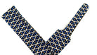 Blue and Sand Aztec Lycra printed slip-on tail bag.