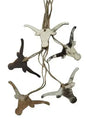 Cowhide Western Leather Christmas Ornament - Steer Head- Sold Individually