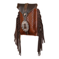 Basketweave Rear Cinch Bag