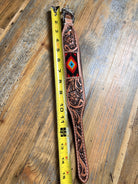 Aztec tooled leather Dog Collar