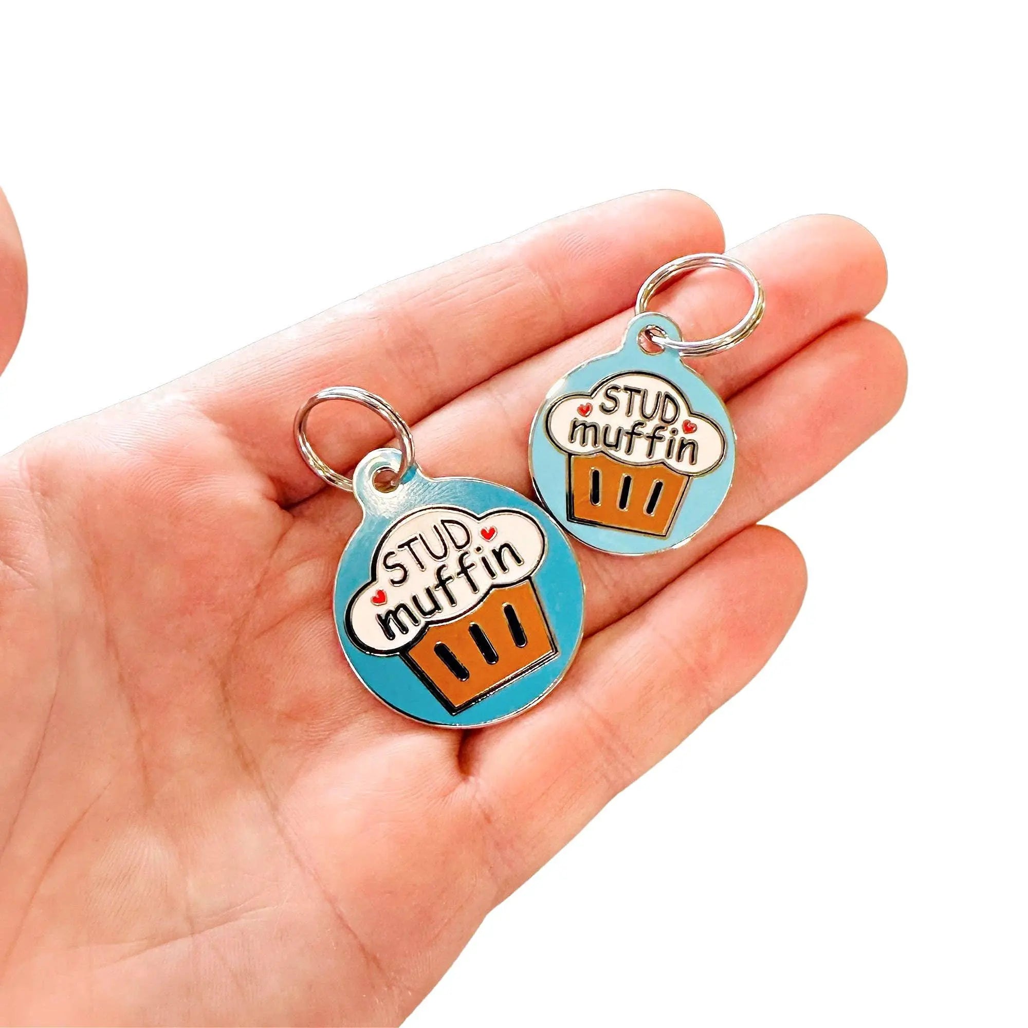 Dog ID Tag with Personalized QR Code Stud Muffin