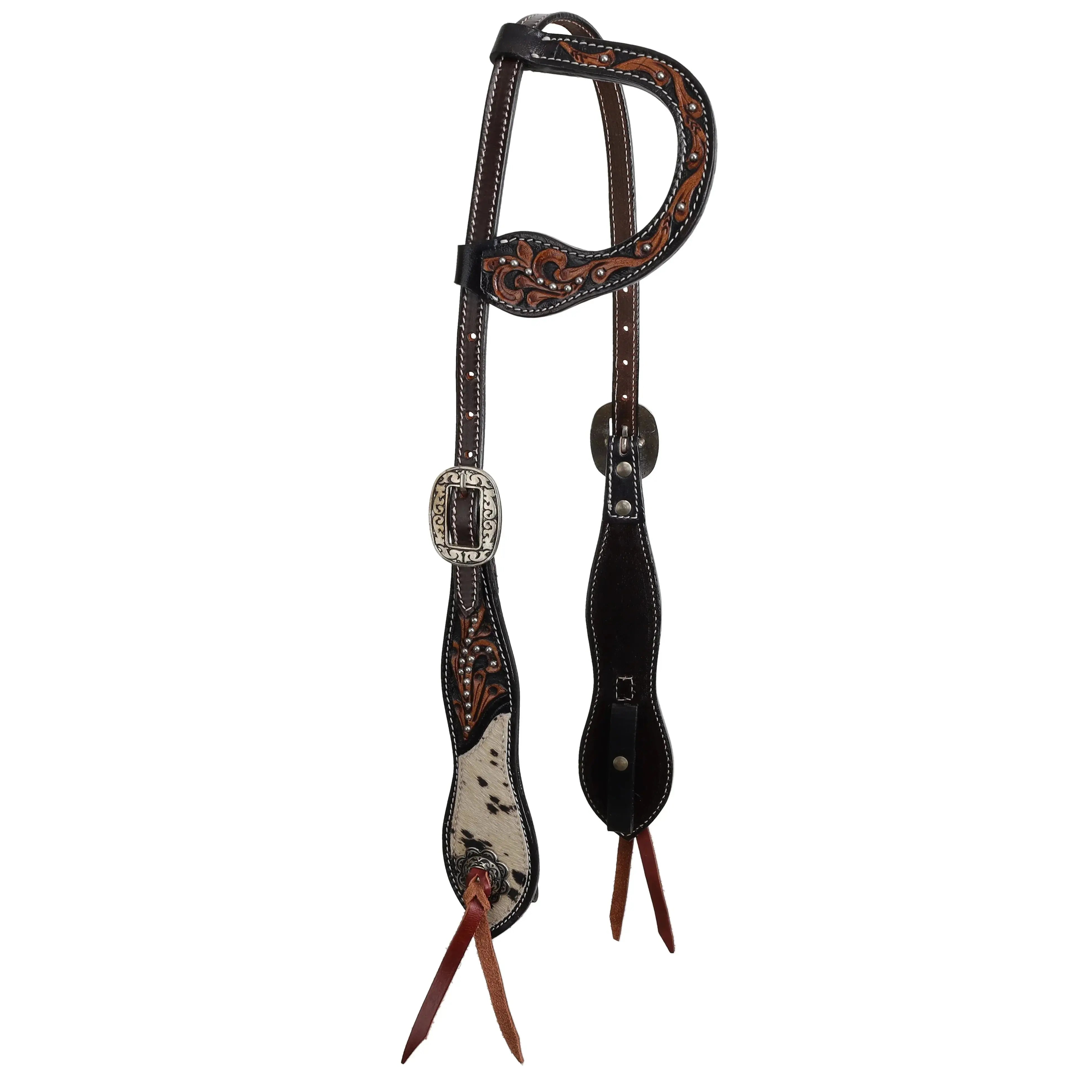 Wildflower Hide One Ear Headstall Horse
