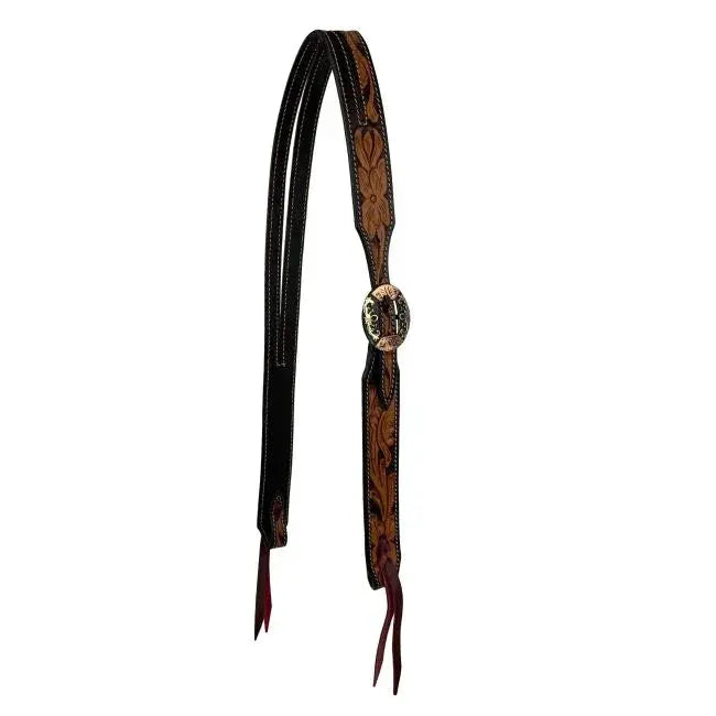 Dogwood Tooled Split Ear Headstall Horse