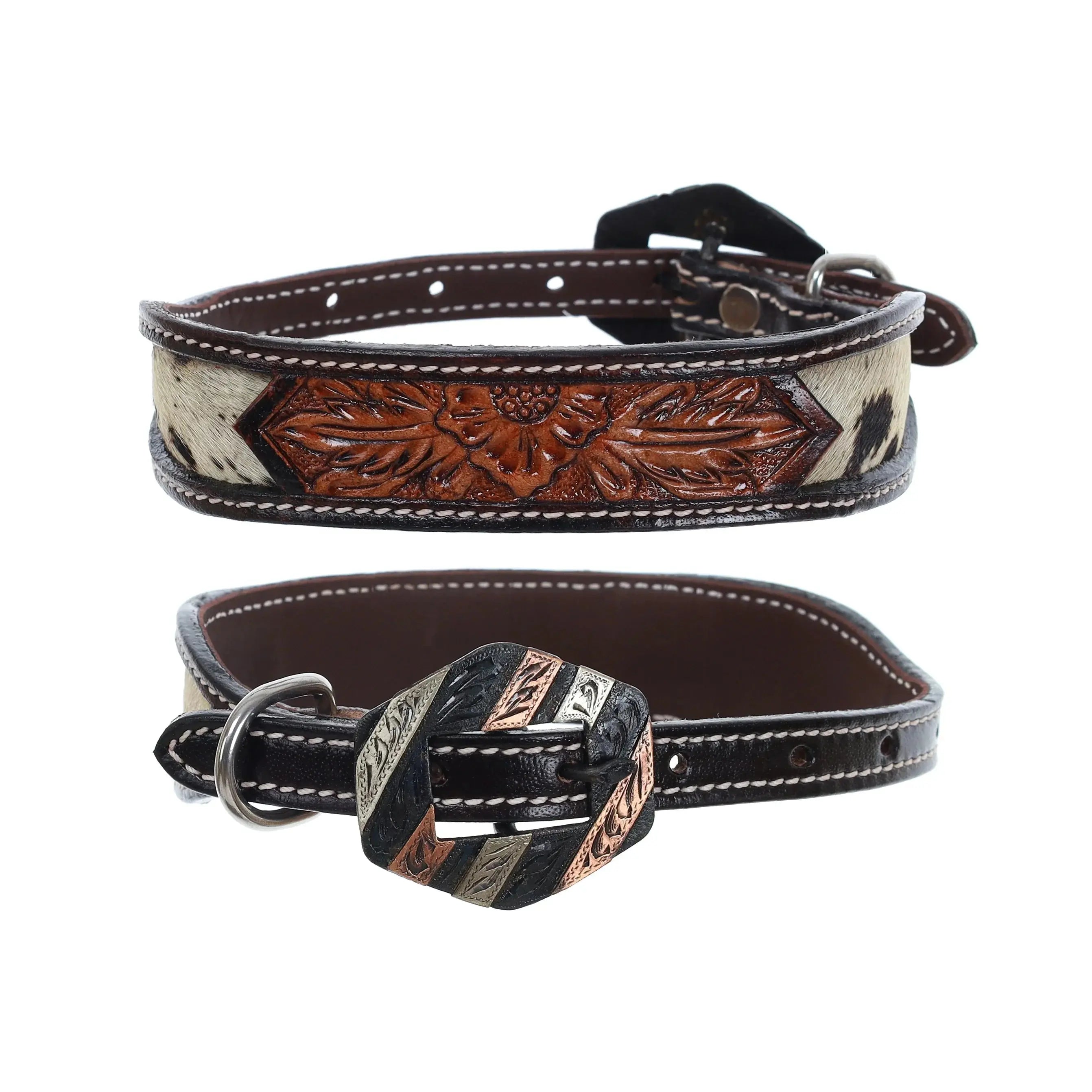 FloraHide Leather Dog Collar Dog