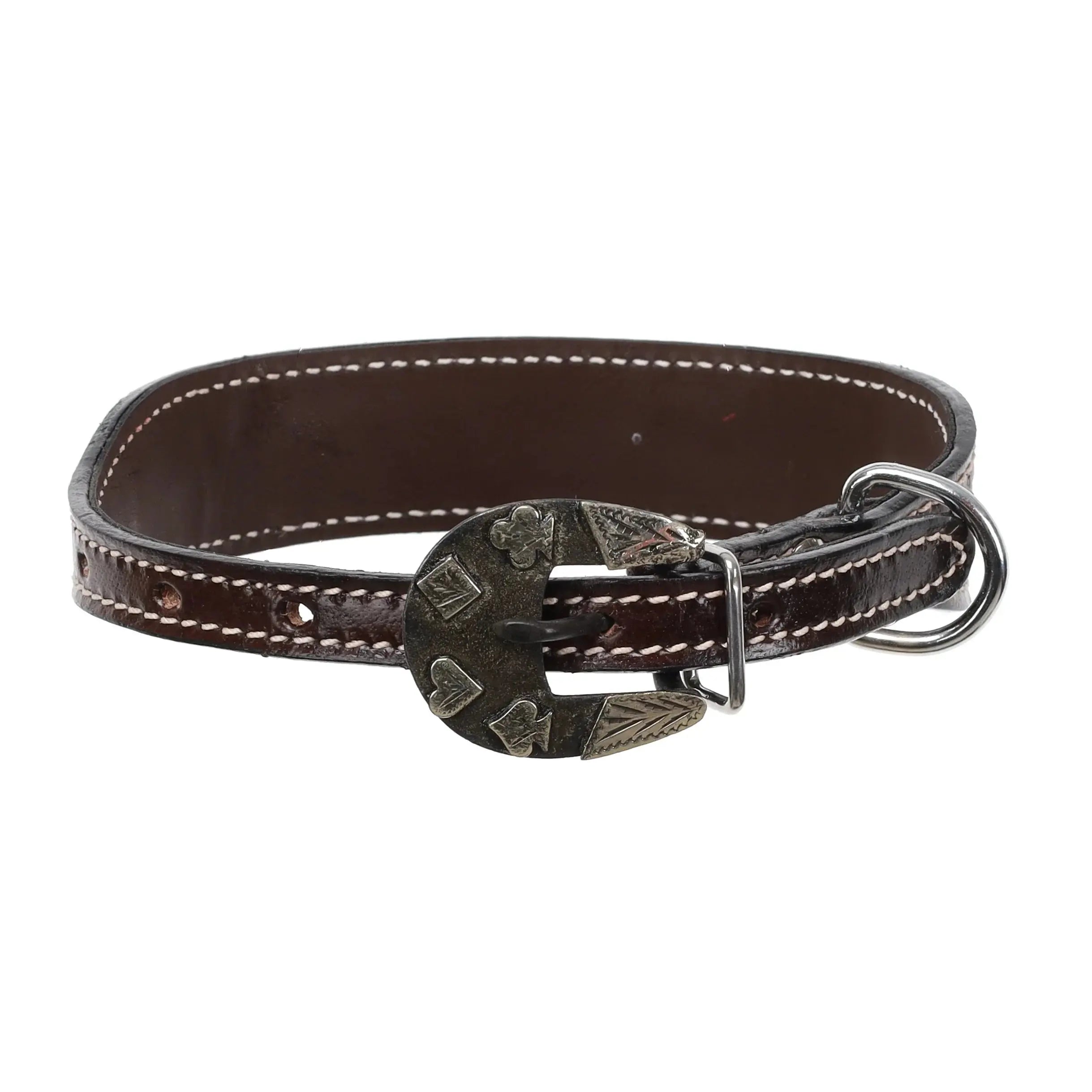 Dice Leather Dog Collar Dog