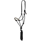 Cowboy Knot Halter with Rawhide Nose - Natural &; Black