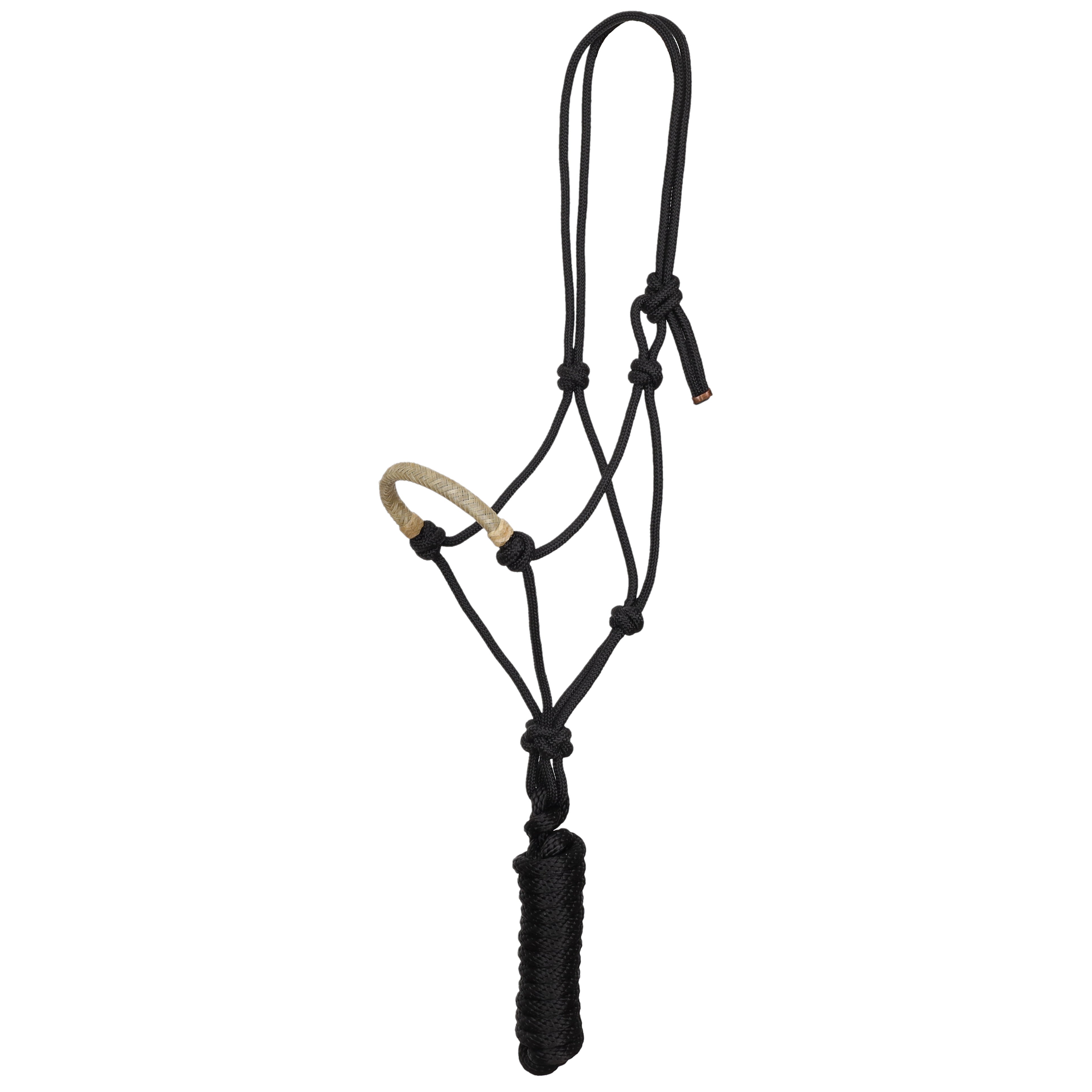 Cowboy Knot Halter with Rawhide Nose - Natural