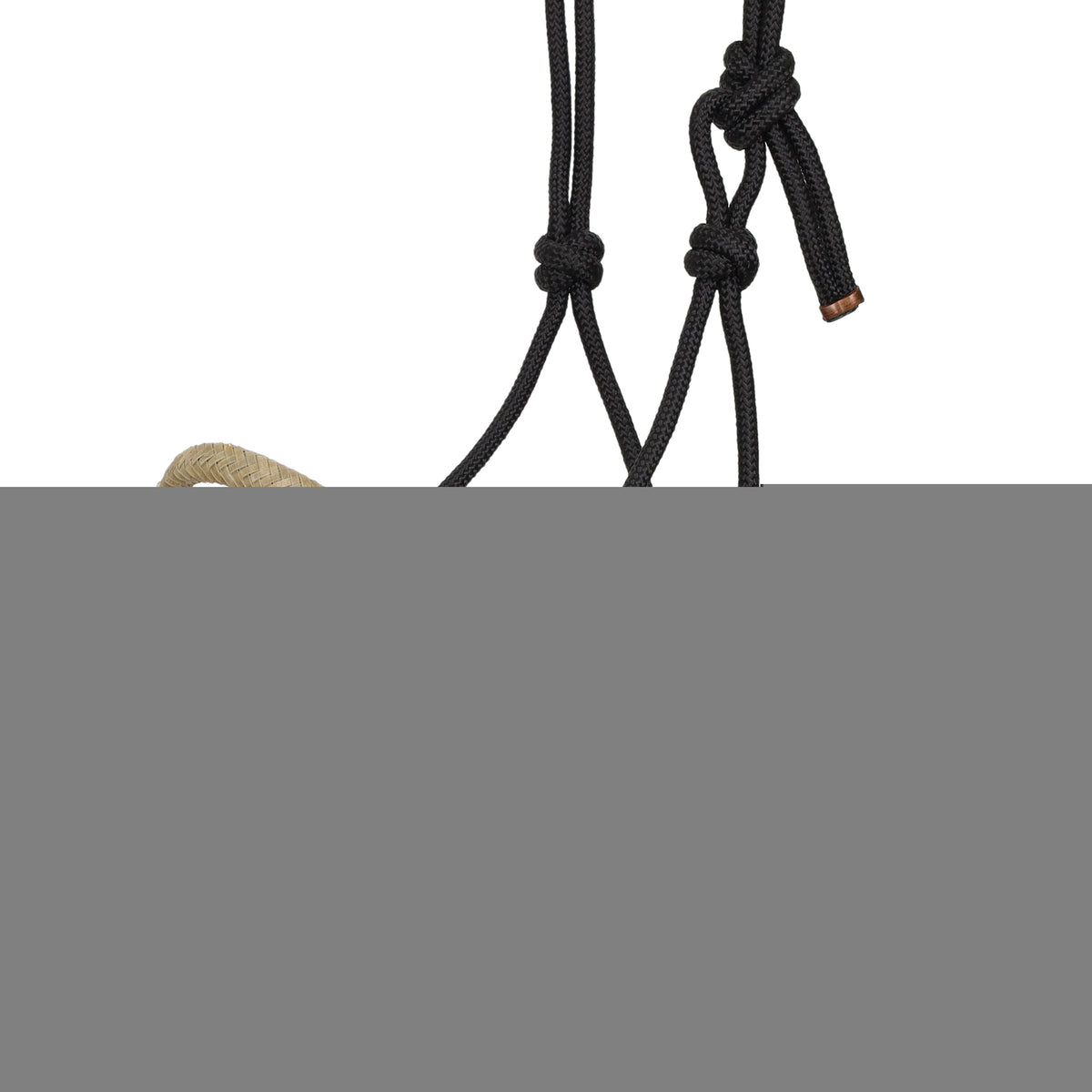 Cowboy Knot Halter with Rawhide Nose - Natural