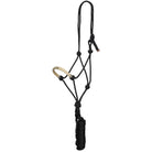  Cowboy Knot Halter with Rawhide Nose - White & Black
