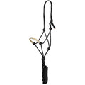 Cowboy Knot Halter with Rawhide Nose - White & Black