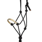  Cowboy Knot Halter with Rawhide Nose - White & Black