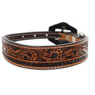 Paisley Leather Dog Collar Dog