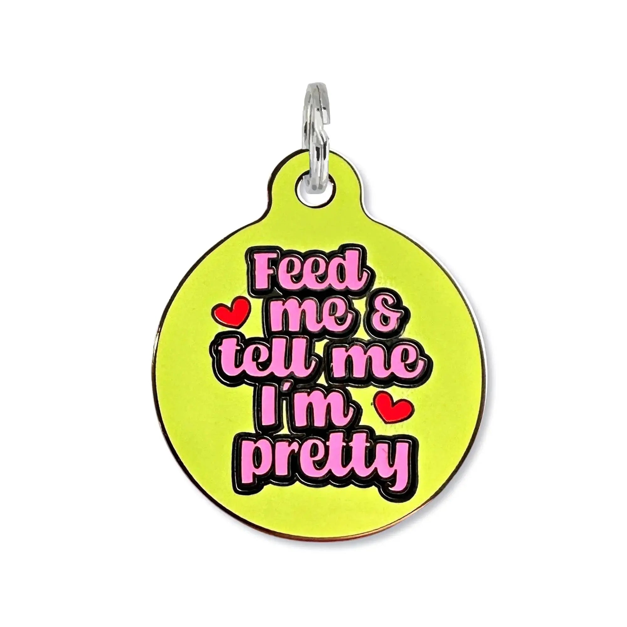Cute Dog ID Tag w/ Personalized QR Code - Tell Me I'm Pretty